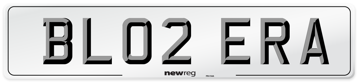BL02 ERA Number Plate from New Reg